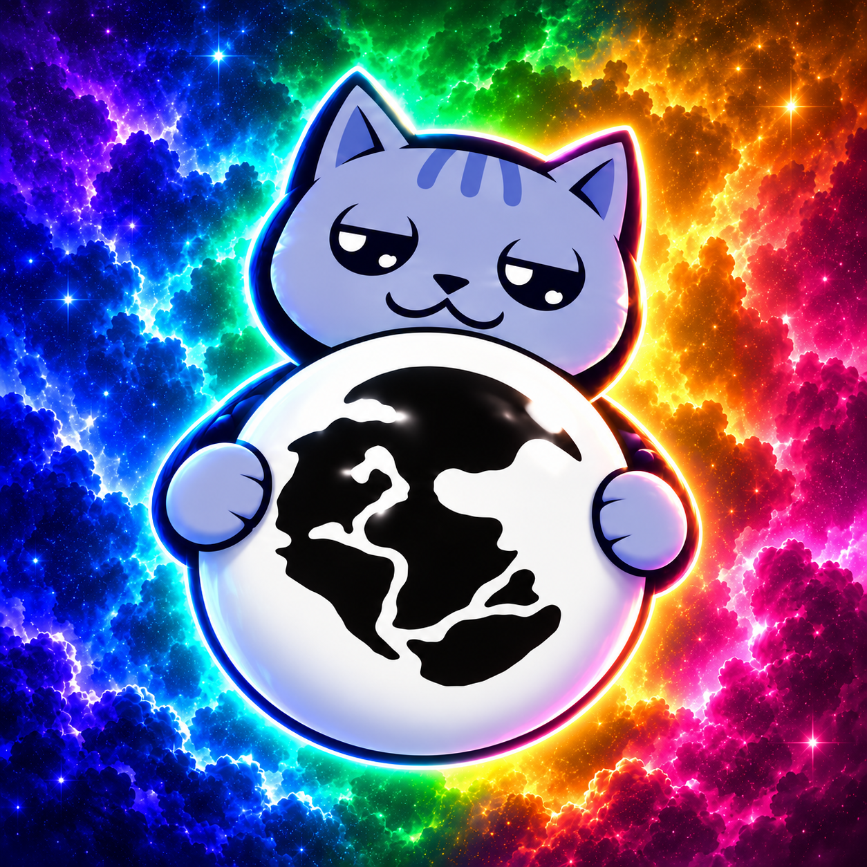 Omnicat hugging the Pangea globe